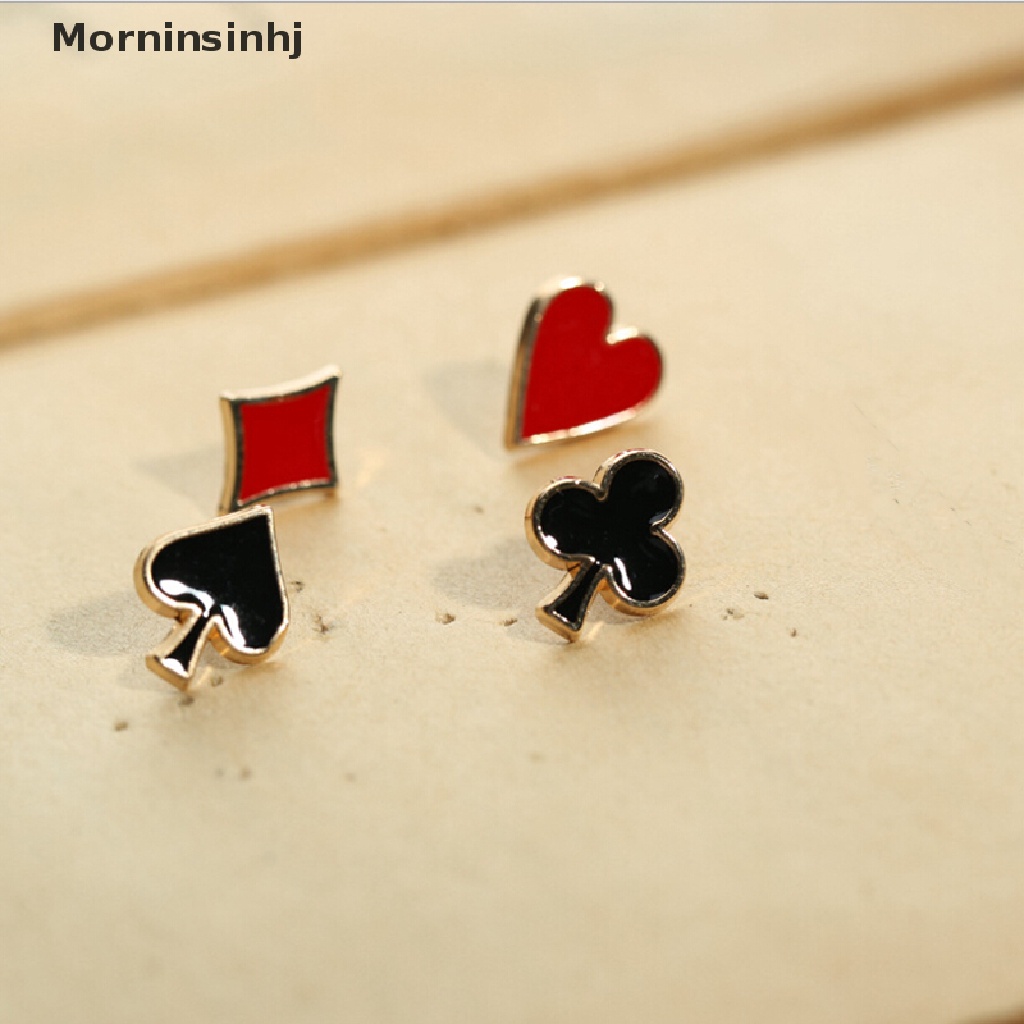 Mornin 4 Pcs Kartun Poker Kerah Pin Pakaian Bros Ransel Kerah Lencana Perhiasan id