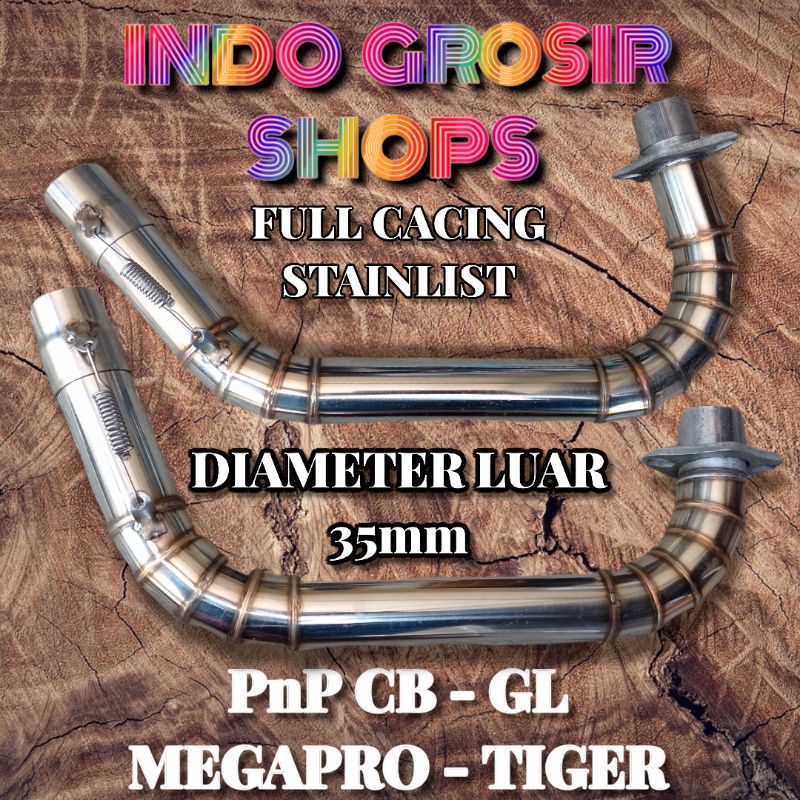 Leheran leher knalpot stainless cb 100/125 gl 100/125 tiger mp dll
