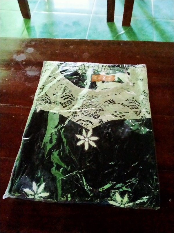 Dress Batik Brokat Calista Motif Gunungan Sogan Resleting Depan Batik Pekalongan