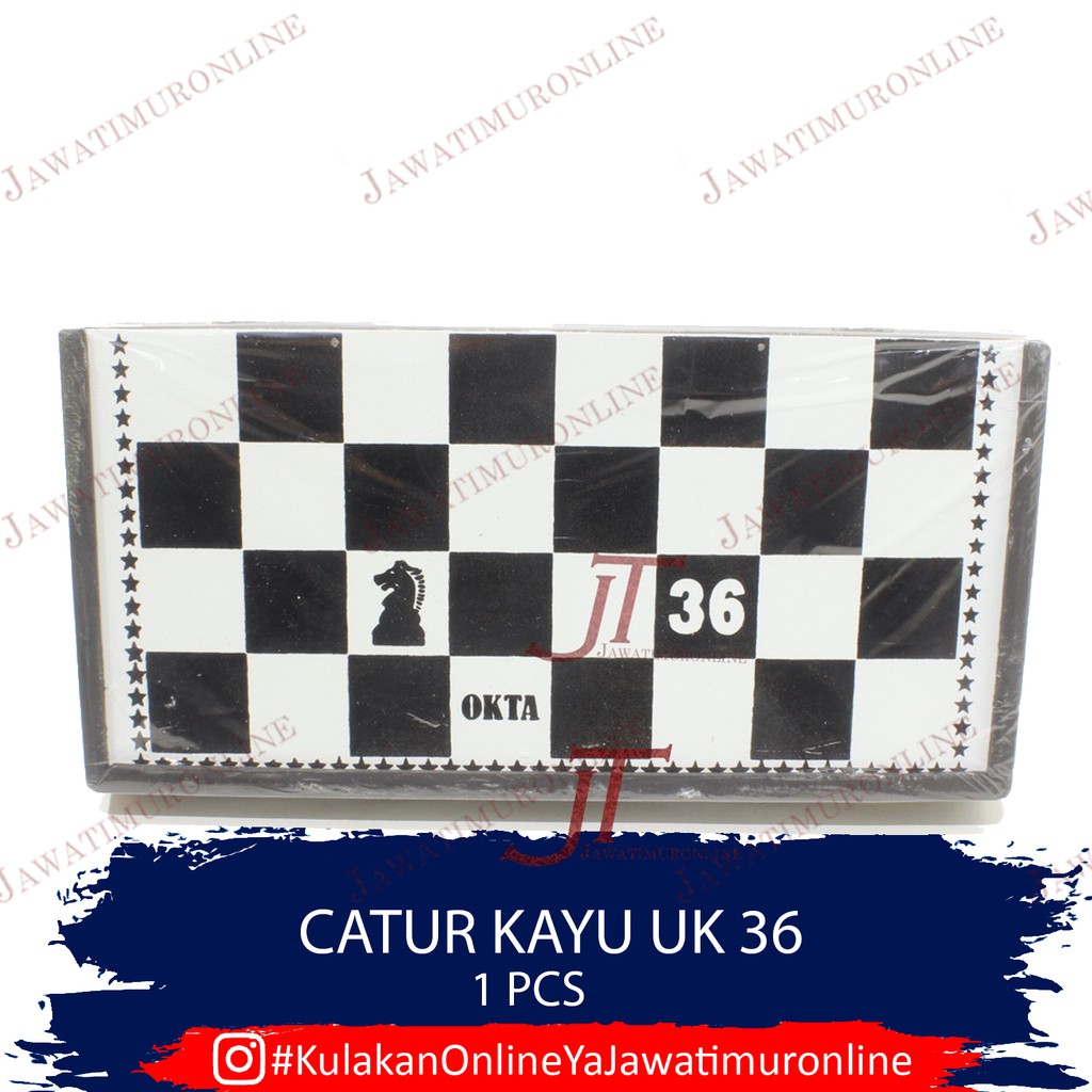 Papan Catur Kayu Ukuran L 36 cm