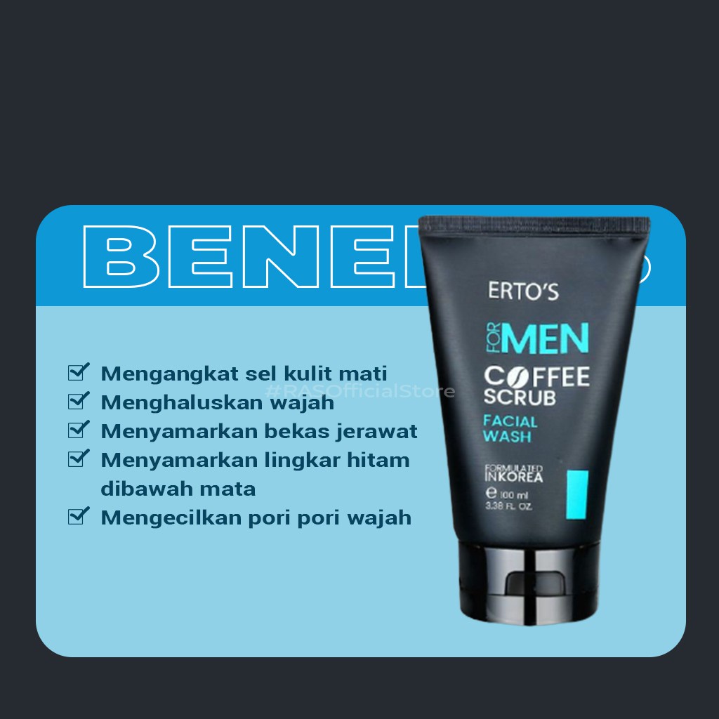 [ORI] Sabun Cuci Muka Pria Men Coffee Scrub Facial Wash Mencerahkan Kulit Wajah ORIGINAL 100ml BPOM