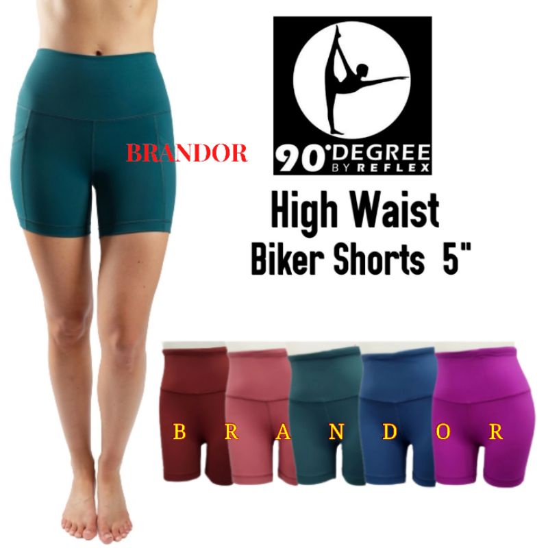 DGSH05 - HIGH WAIST BIKER - YOGA PANTS 5&quot; By DEGREE