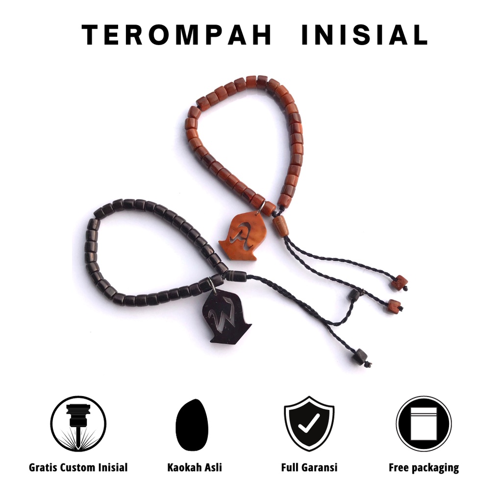 Gelang marjan terompah inisial bisa request bahan kokka original