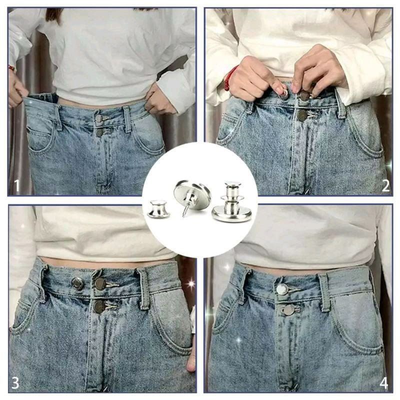 Hokkiterus21⭐⭐⭐⭐ KANCING JEANS pengecil celana kancing jeans pengait jeans pengecil jeans kancing pengecil pakai berulang K028