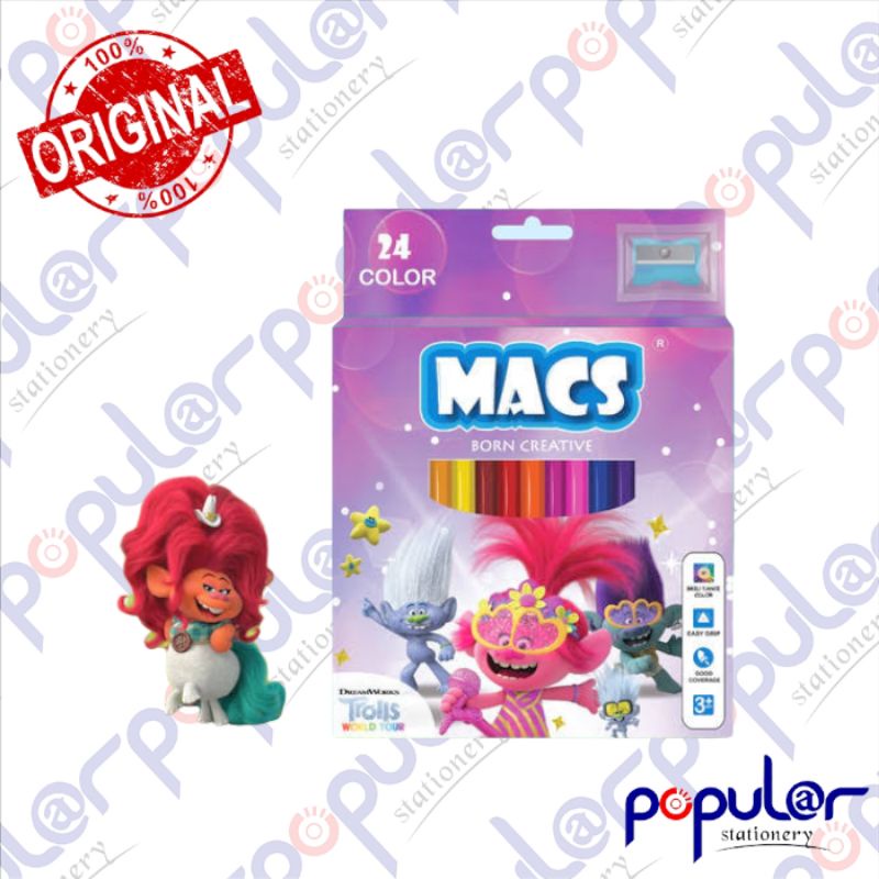 

Pensil Warna Macs 24C Trolls