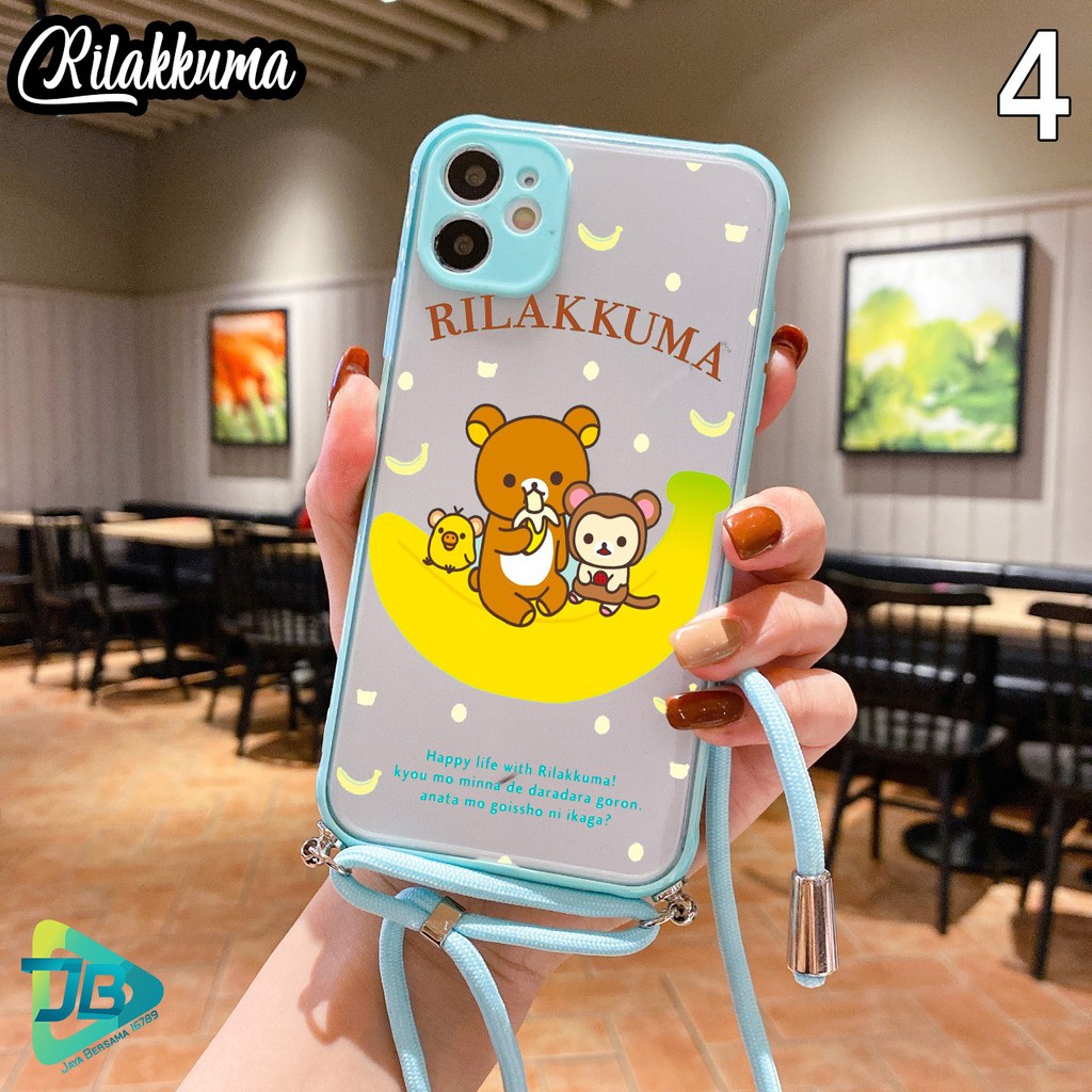 Softcase Slingcase Lanyard Choice RILAKKUMA Samsung J2 Grand J4+ J5 J6+ J7 Pro Prime A7 2018 JB3409