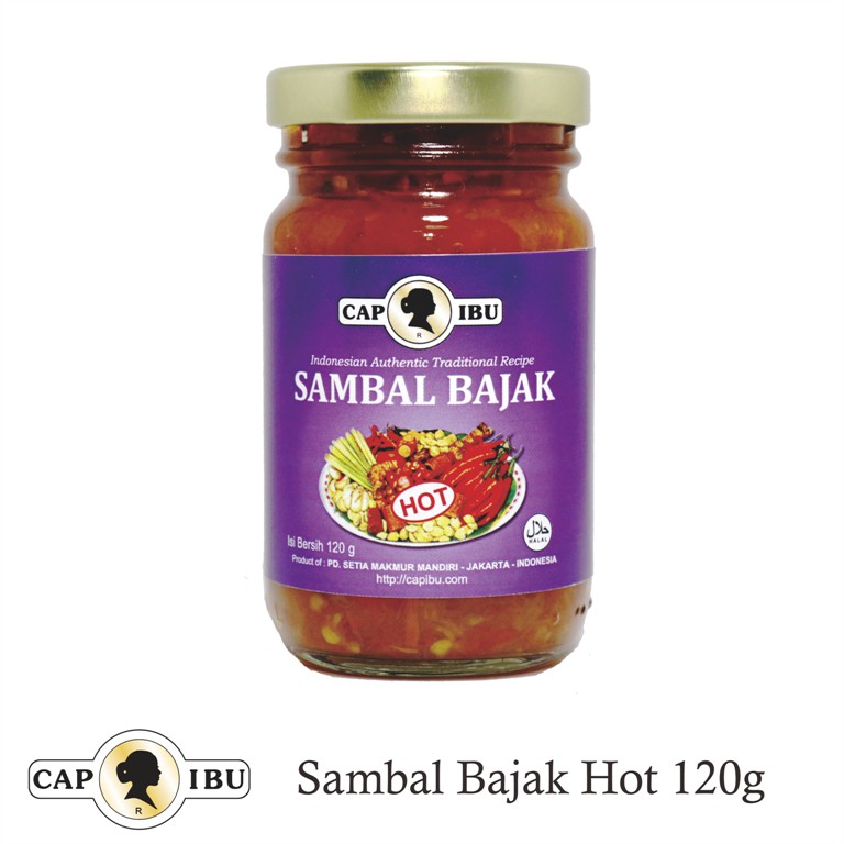 

Sambal Bajak Hot Cap Ibu 120G (Botol Mini)