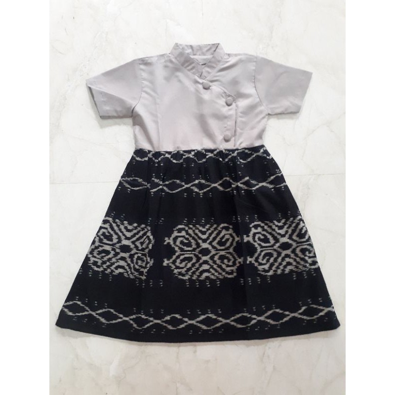 dress tenun kombinasi