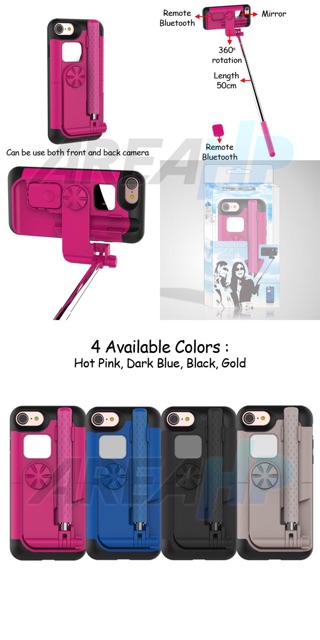 Tashells Built In Selfie Stick Case Bluetooth iPhone SE 2 2020