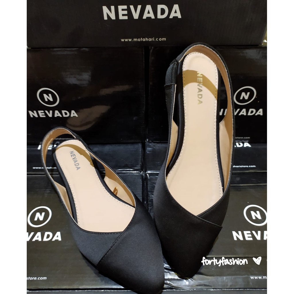 NEVADA Sepatu Flatshoes Slingback Model Kait Belakang Velcro Merk Matahari Original Branded