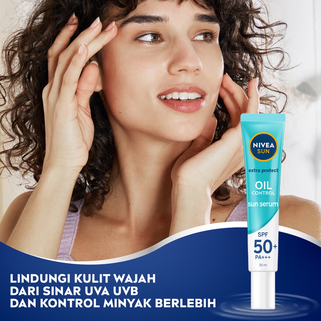 NIVEA SUN Face Serum Extra Protect Oil Control SPF50+ PA+++ 30ml - Mengontrol minyak berlebih Image 3