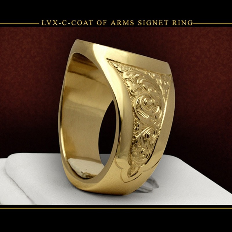 Crown Ring Plated 18K Golden Men