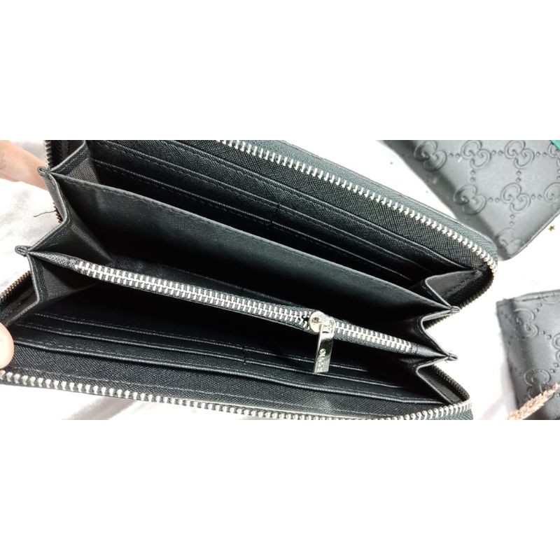 Dompet fashion wanita emboss gc resleting UK 20 x 10cm import