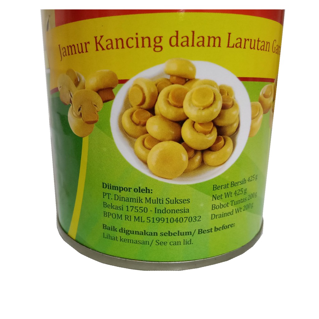 JAMUR KANCING IMPERIAL 425 GR WHOLE CHAMPIGNONS MUSHROOM CANNED HALAL