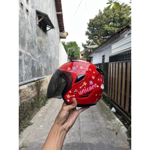 HELM ANAK ASCA KUDA PONI PUTIH