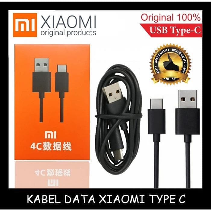 [RO ACC]  KABEL DATA XIAOMI TYPE C / TIPE C MI5 MI6 MI5 MI4C MIMAX PACK ORIGINAL