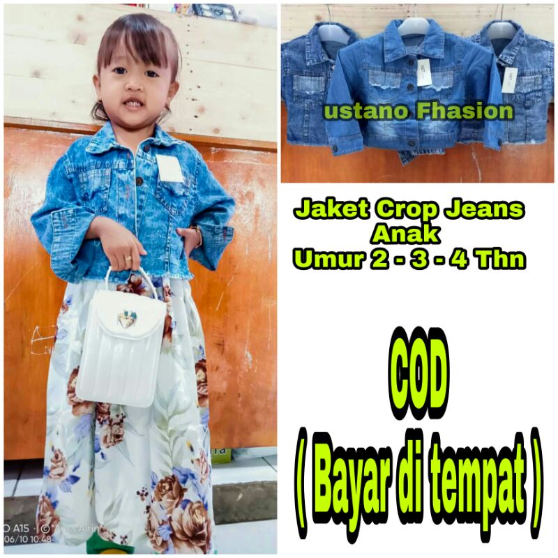 Jaket Jeans Anak Perempuan Jaket Crop Anak