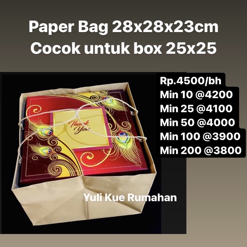 

Paper Bag Polos 28x28x23cm tanpa pita