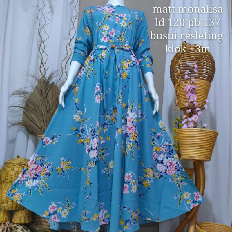 Gamis monalisa klok jumbo