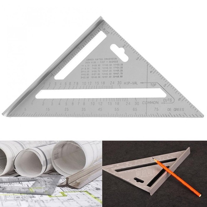 

RKY PENGGARIS SIKU SEGITIGA ALUMUNIUM 7 inch SPEED SQUARE MURAH BERKUALI RKY