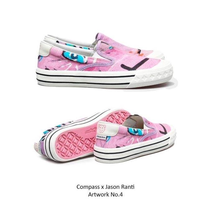 SEPATU COMPASS X JASON RANTI ARTWORK4 ORIGINAL SNEAKERS LOKAL SLIP ON FDF321355E