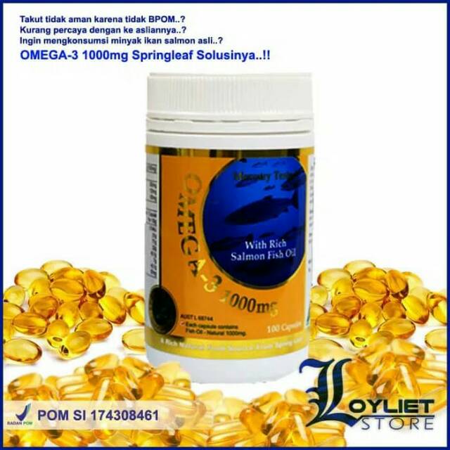 Omega-3 1000mg Salmon Fish Oil 100% ORI Spring leaf
