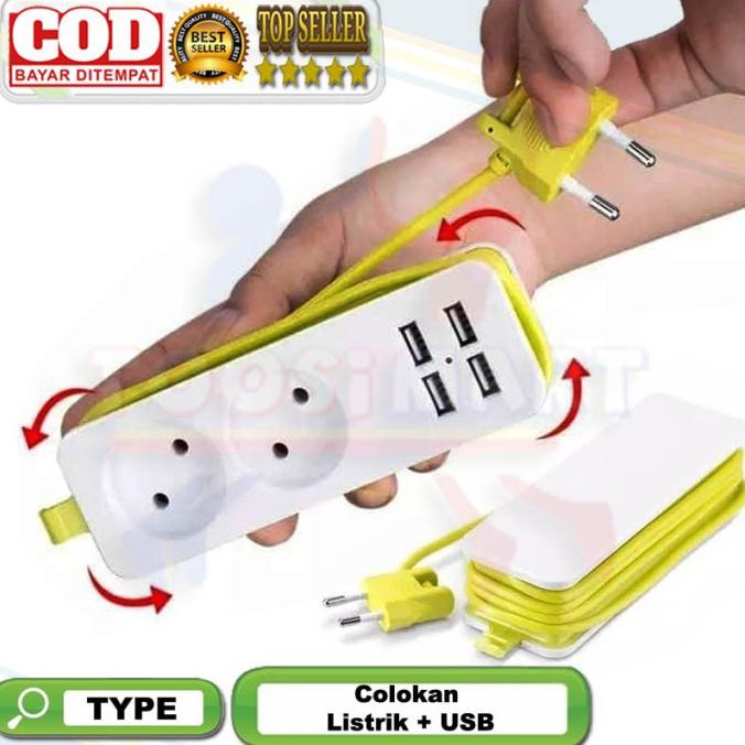 Charger Stop 4 Kontak Stop Listrik Traveling Usb Kontak Kontak Colokan Rosalinanurindaah