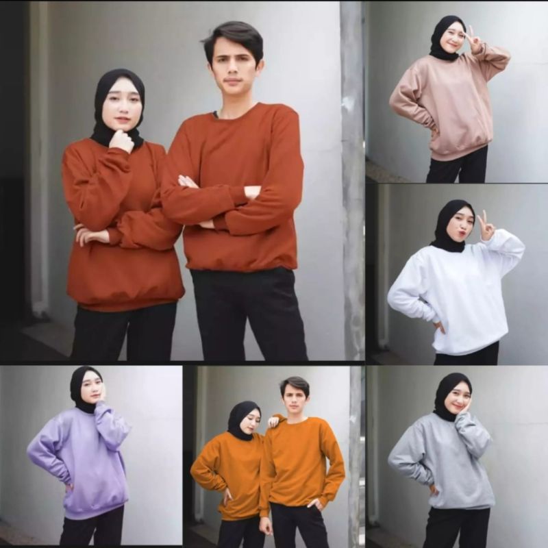 BASIC SWEATER POLOS WANITA // sweater polos wanita - sweater oblong