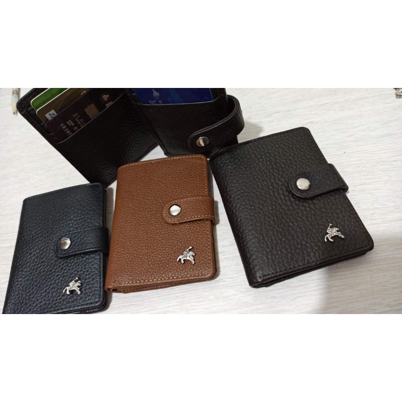 Dompet Kartu Kulit Asli - Card Holder kulit Jeruk Asli + Pien Logo Polo