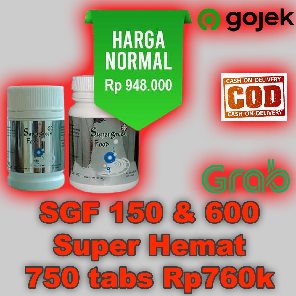 Super Green Food (SGF) 150 600 tabs produk original KK Indonesia suplemen makanan
