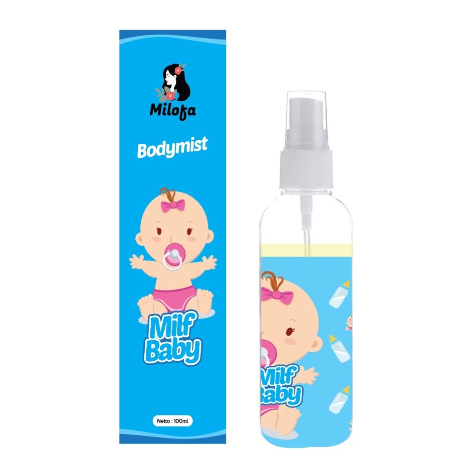 Kanzo - [BPOM] Parfum Body Mist Milofa Milf Baby 100ml / Body Mist Milf Baby 100ml Best Seller / Parfum Milf Baby Milofa 100ml