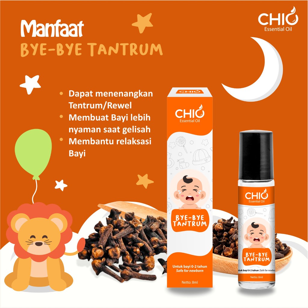 CHIORoll On Bye- Bye Tantrum / Roll On untuk Meredakan Tantrum pada Bayi 0-2 Tahun