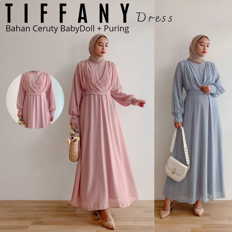 TIFFANY DRESS / DRESS TERBARU / GAMIS KONDANGAN / DRESS KONDANGAN / GAMIS JUMBO