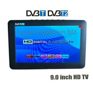 Portable LED TV 9 inch   Dual Tuner Analog dan Digital DVB T2   Dilengkapi Multimedia Player suppor