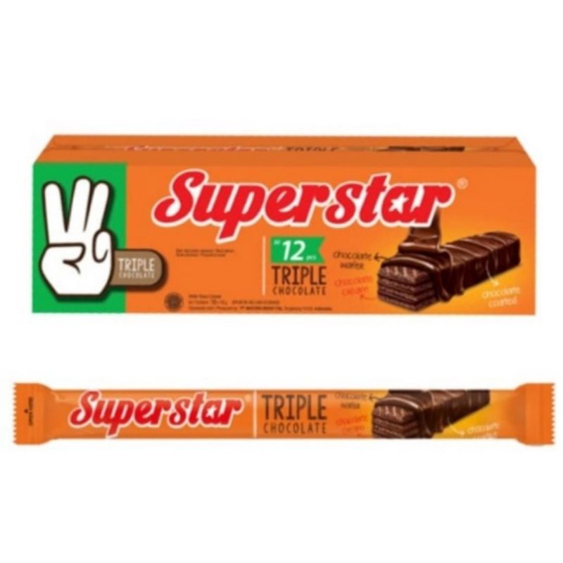 

Wafer Superstar Triple Coklat Chocolate 12pc