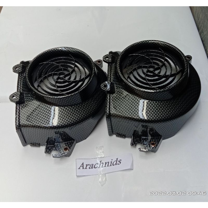 TUTUP COVER KIPAS CARBON HITAM MOTOR BEAT KARBU/SCOOPY KARBU 2009-2012