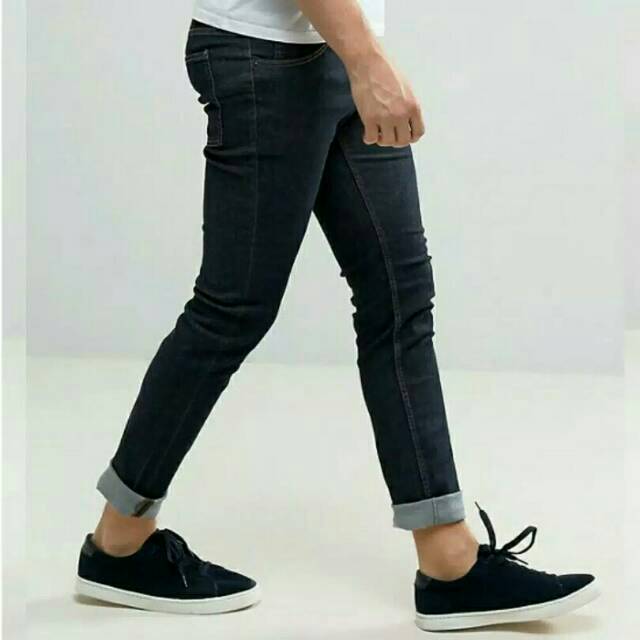 Celana panjang jeans pria jeans garment streeth melar