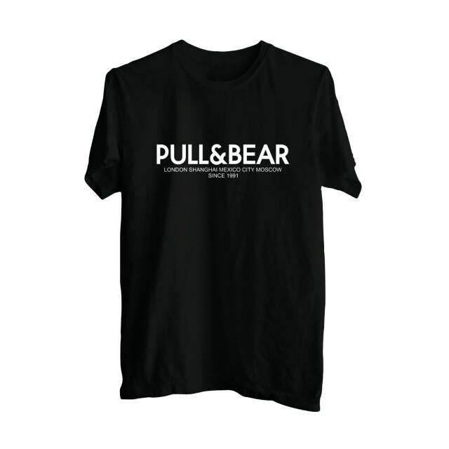 Kaos Pull & Bear Hitam - Pria