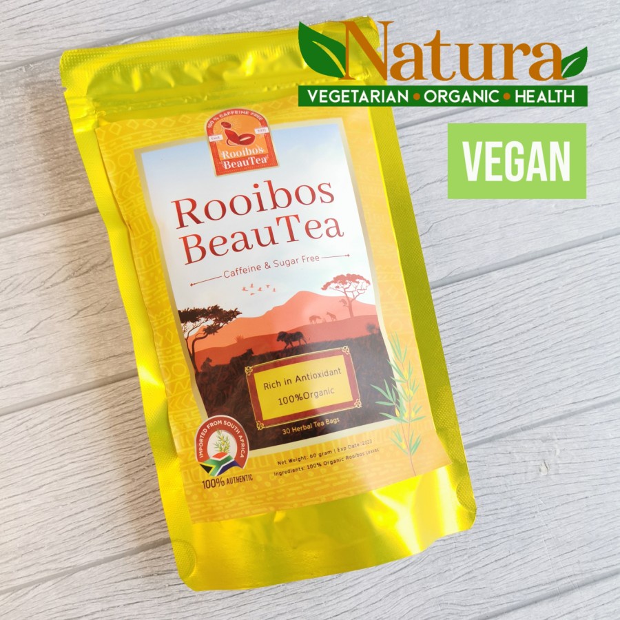 Rooibos Beau Tea 60gr 30 Teabag Teh Organic Roibos Murni