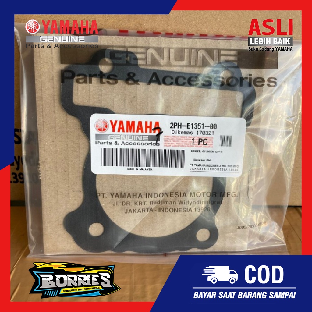 perpak paking blok bawah Mio 125 m3 Z S Soul Gt Fino FI 2PH-E1351-00 asli original Yamaha