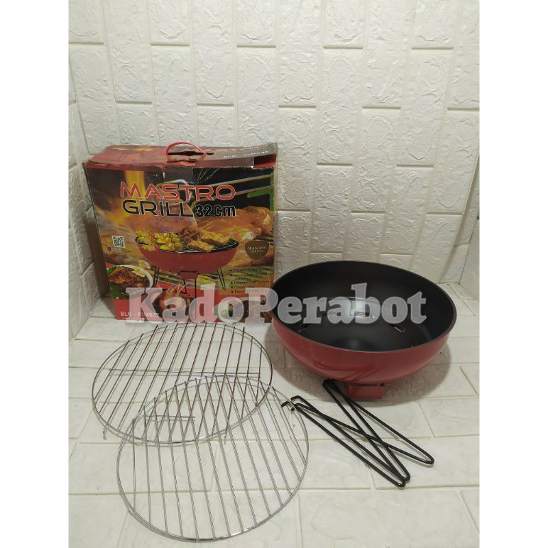 Mastro grill 32 cm - bbq grill standing - alat panggang dengan kaki