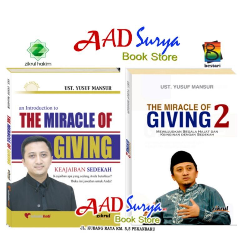 Jual Buku Kajian Islami Miracle Of Giving 1 Dan 2 Keajaiban Sedekah