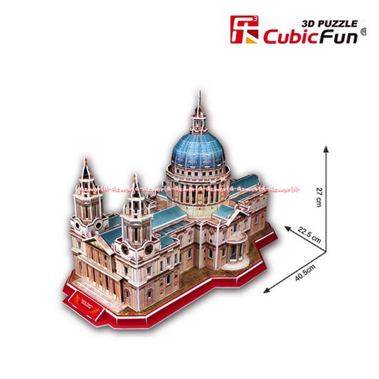 CubicFun Saint Pauls Cathedral 3D Puzzle 121 Keping Mainan Susun