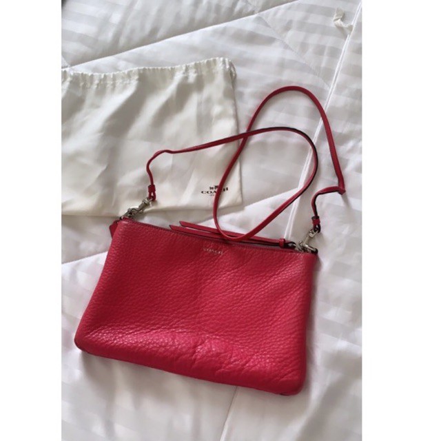 Tas Coach Pink 100% Asli Murah Preloved