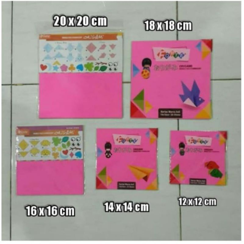 

Kertas Lipat Origami Forte 12x12 cm ( 25 lembar )