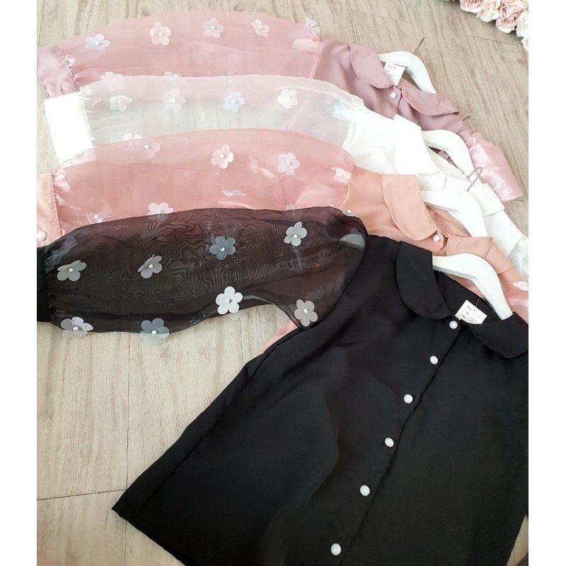 Blouse tile bunga atasan