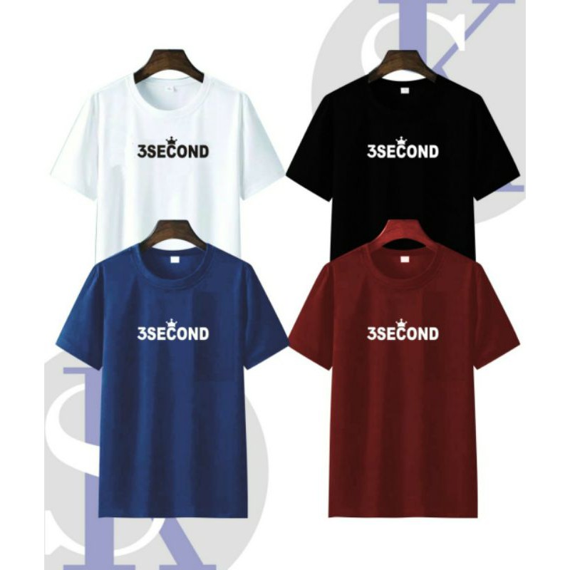 kaos oblong murah 3Second Pria/Wanita Unisex