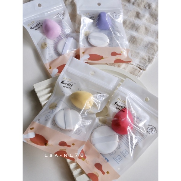 SPONGE CUSHION &amp; BEAUTY BLENDER ( SET SPONGE ISI 2)