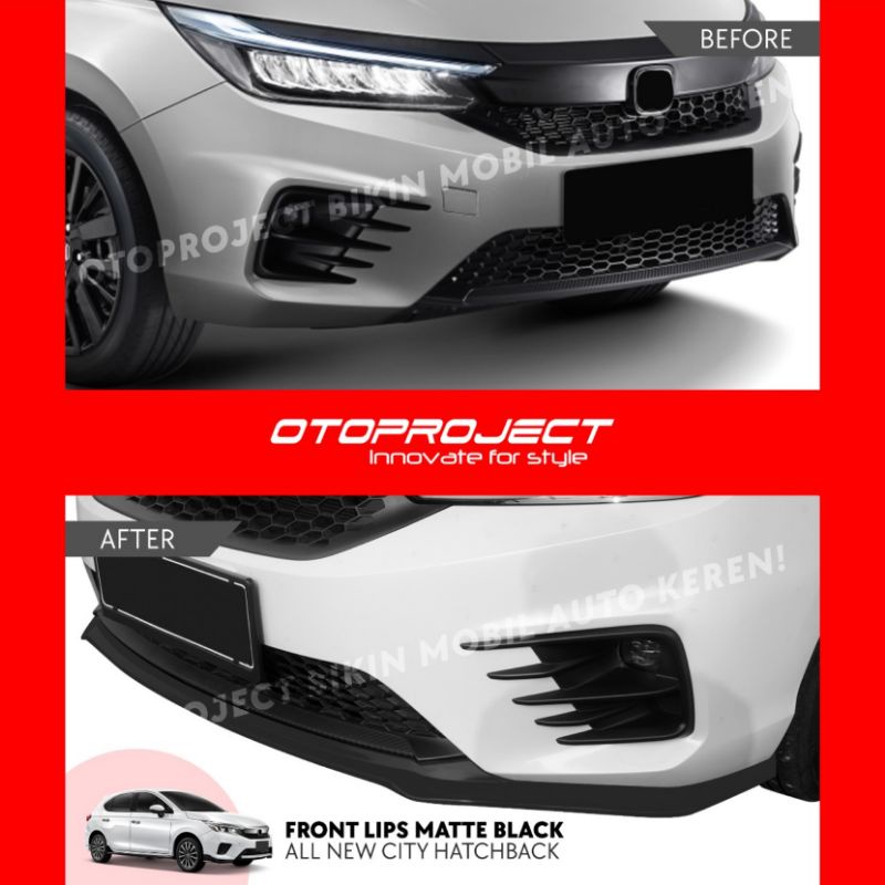 Front Lips Bumper Honda All New City Hatchback Matte Black Otoproject