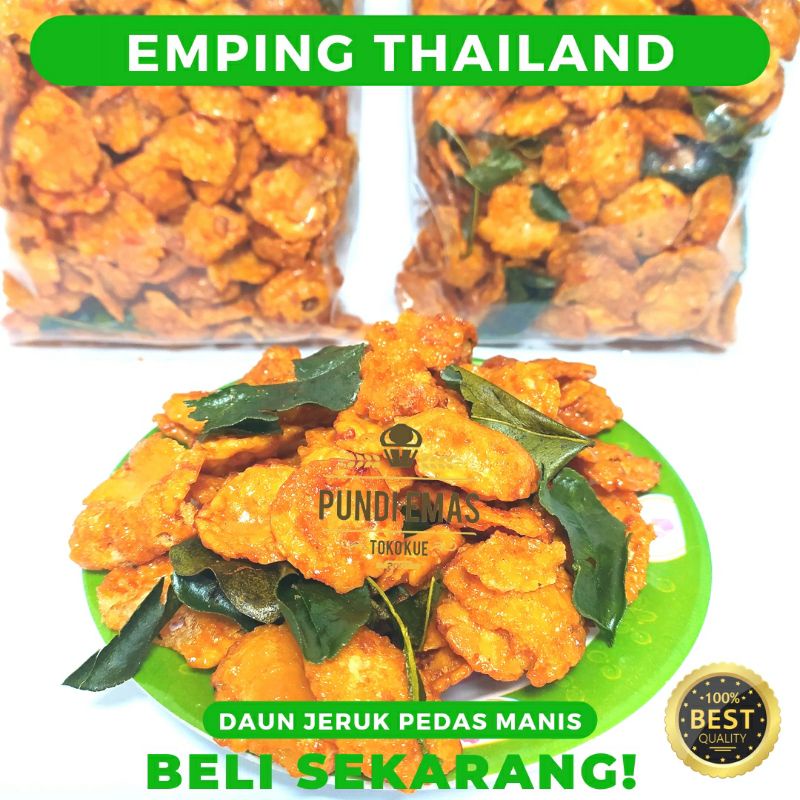 Emping Pedas Manis / Emping Melinjo / Emping Thailand Daun Jeruk Kiloan 250 Gram